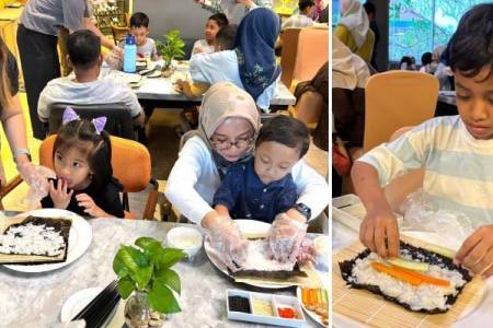 Serunya Anak-Anak Bikin Sushi, Belajar Sambil Bermain