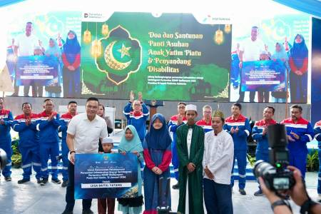 Pertamina Gelar Doa Bersama dan Santunan untuk Anak Yatim serta Difabel di RDMP Balikpapan