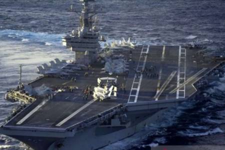 Kapal induk Angkatan Laut AS USS Gerald R. Ford  Bersiap ke Timur Tengah