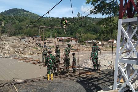 Progres Signifikan, Jembatan Gantung 120 Meter di Burlah Segera Sambungkan Empat Desa