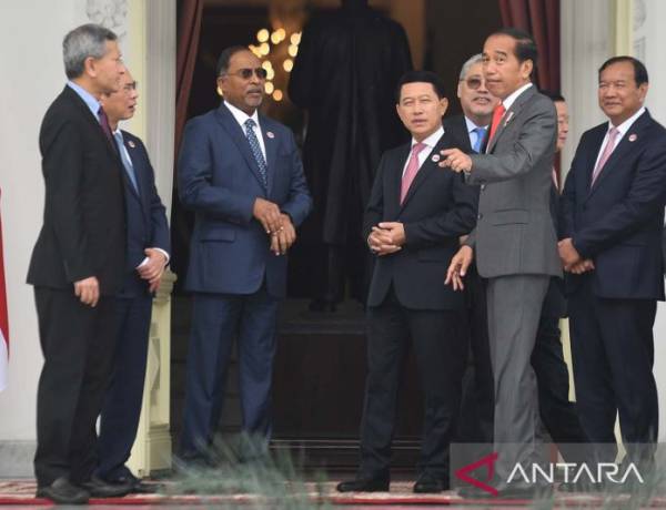 Presiden Jokowi Menerima Kunjungan Menteri Luar Negeri Negara ASEAN