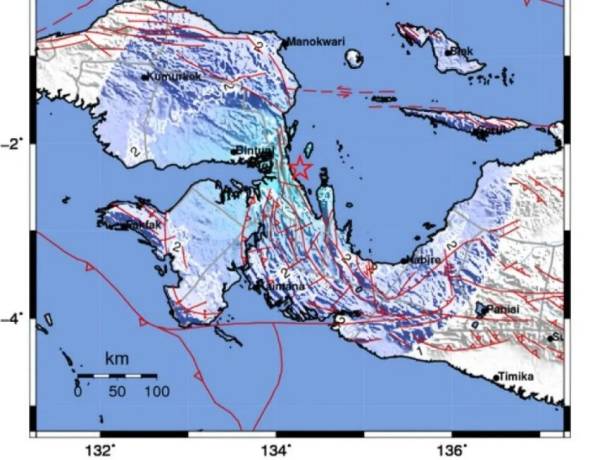 BMKG Deteksi Gempa 5,0 Magnitudo Guncang Teluk Wondama-Papua Barat