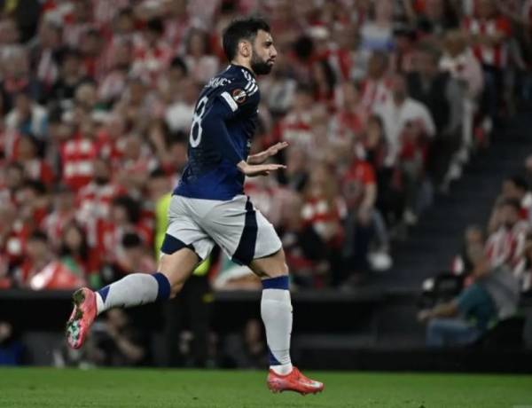 Bruno Fernandes Bawa MU Menangi leg 1 Semifinal Liga Europa dengan Skor 3-0 atas Athletic  Bilbao
