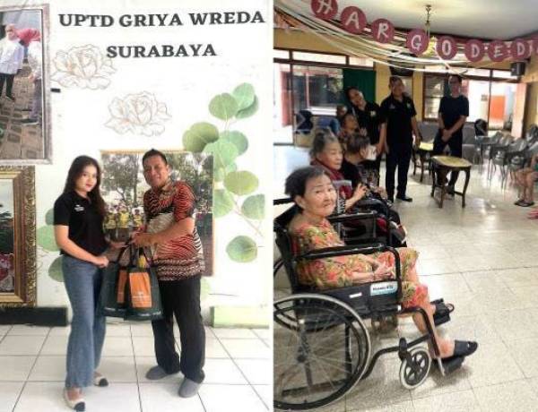 Santika Pandegiling Surabaya Berbagi Kasih di Hari Lanjut Usia Nasional