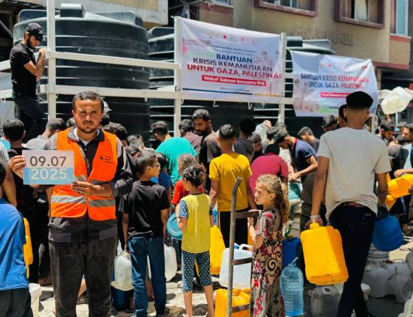 Air Bersih Kembali Mengalir untuk Warga Gaza
