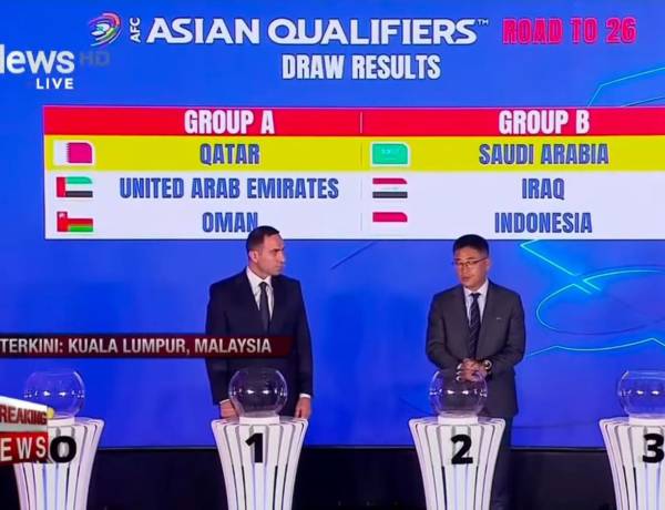 Hasil Drawing Putaran 4: Indonesia di Group B bersama Arab Saudi dan Irak