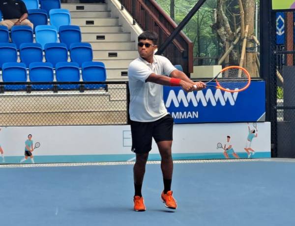 Renaldi Aqila Arifadli Salim Gagal Hadang  Stefan Storch di Babak Penyisihan Amman Men's World Tennis Championship seri V