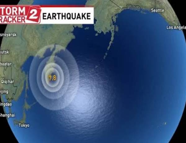 Gempa Bumi M7,8  Landa Lepas Pantai Semenanjung Kamchatka Timur Rusia