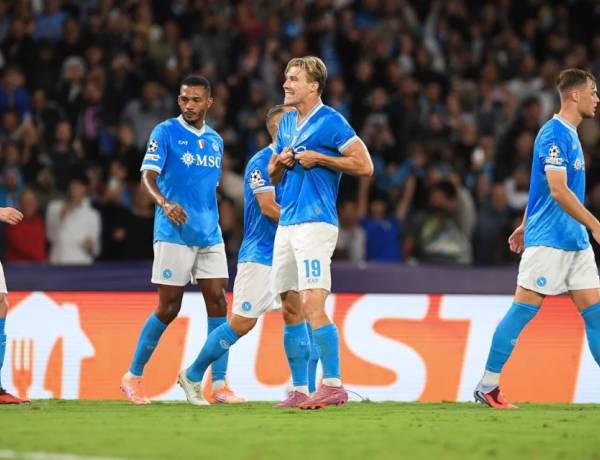 Liga Champions Eropa:  2 Gol Hojlund Bawa Napoli Libas  Sporting CP 2-1