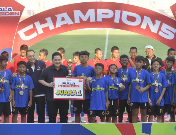 Menpora Erick Thohir Hadiri Upacara Penutupan Piala Presiden U-12 dan U15 Tahun 2025