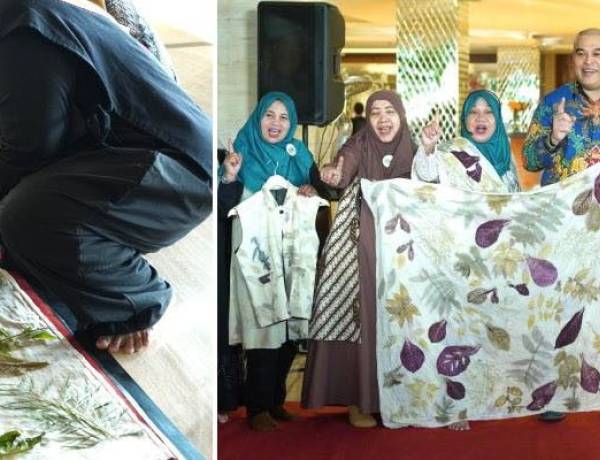 Lokakarya “Jejak Alam – Ecoprint Batik Heritage” Manfaatkan Linen Bekas