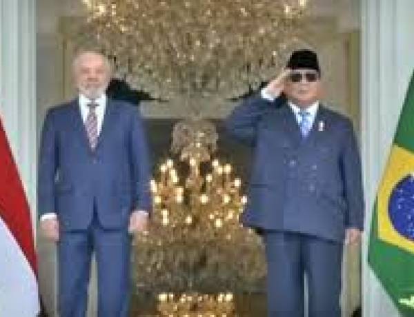 Presiden Prabowo Sambut Presiden Brasil di Istana Merdeka