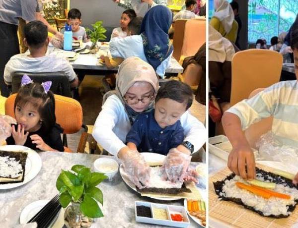 Serunya Anak-Anak Bikin Sushi, Belajar Sambil Bermain