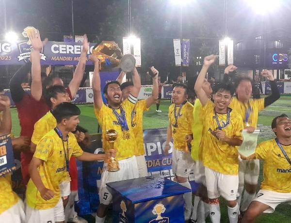 SCTV Cetak Sejarah,  Hattrick Juara Mandiri Media Cup 2025 Usai Kalahkan Skor.id di Final