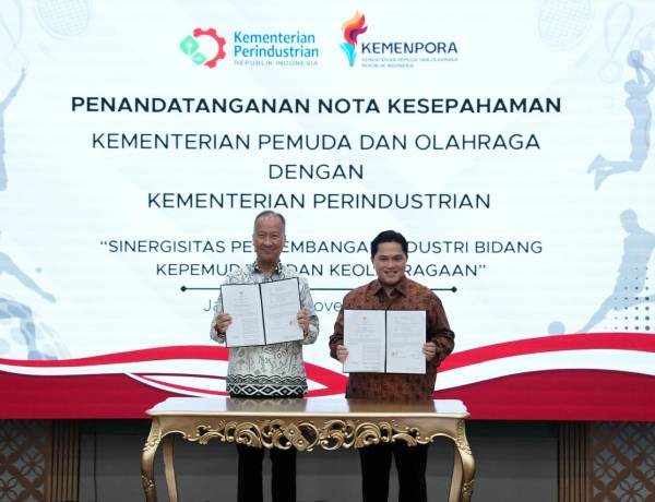 MoU dengan Menperin, Menpora Erick Siap Dorong Kebijakan Izin Edar untuk Dukung Pengembangan Ekosistem Industri Olahraga