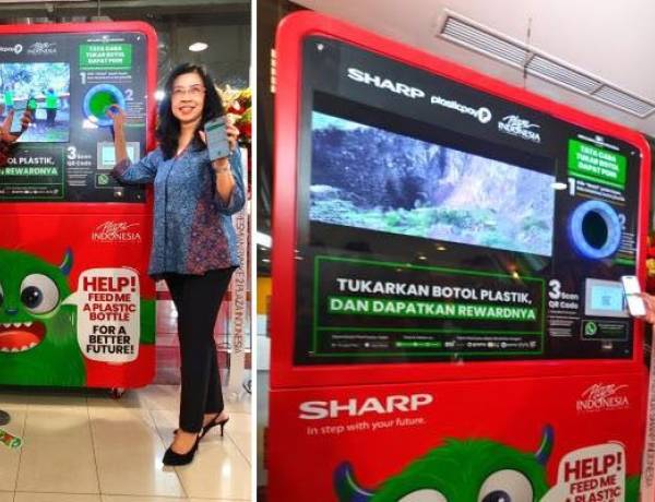 Sharp Ajak Kurangi Sampah Plastik Lewat Mesin RVM di Plaza Indonesia