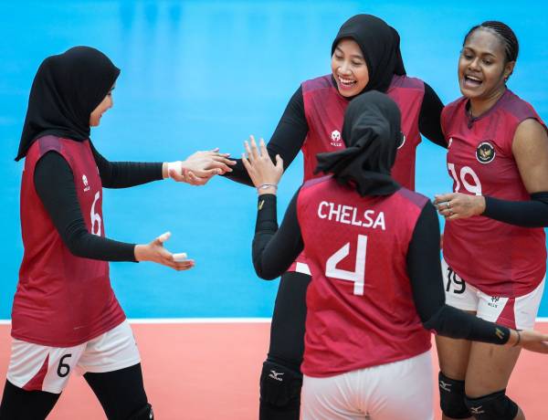 Tim Voli Putri Indonesia Libas Malaysia 3-0 di Laga Pembuka