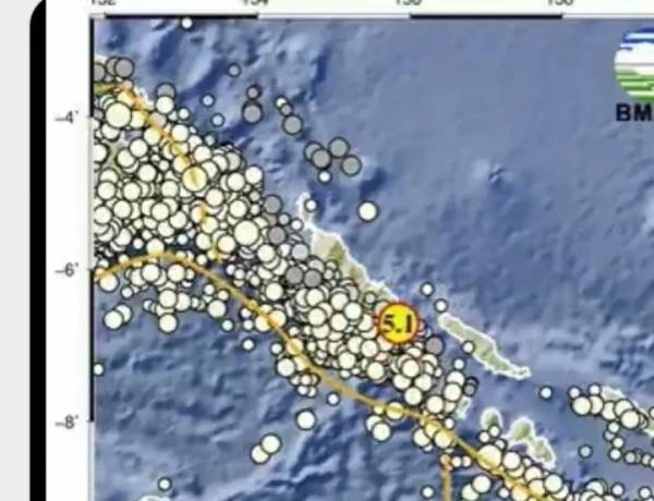 Gempa M5,1 Guncang Merauke Papua Selatan