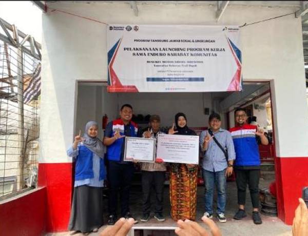 Pertamina Lubricants Resmi Jalin Kerja Sama Program Enduro Sahabat Komunitas dengan Bengkel Sidoel Moencoel di Depok