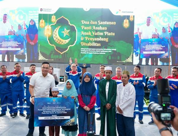 Pertamina Gelar Doa Bersama dan Santunan untuk Anak Yatim serta Difabel di RDMP Balikpapan