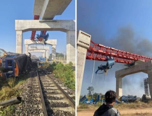 Crane Jatuh Timpa Kereta di Thailand, 28 Orang Tewas