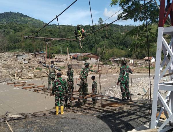 Progres Signifikan, Jembatan Gantung 120 Meter di Burlah Segera Sambungkan Empat Desa