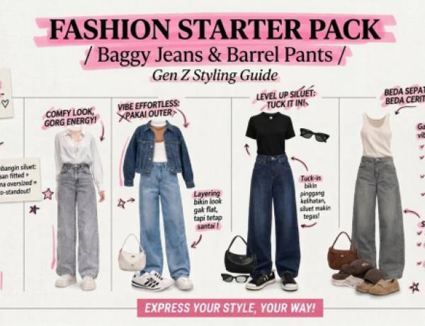 Upgrade Look dengan Baggy Jeans & Barrel Pants ala Gen Z