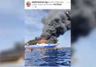 Sedang Menuju Pelabuhan Manado, KM Barcelona 5 Terbakar di Perairan Talise Minahasa Utara